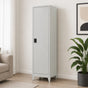 Single-Door Metal Tall Cabinet Shelf Storage for Home Office Gym