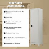 Single-Door Metal Tall Cabinet Shelf Storage for Home Office Gym - Extra Image