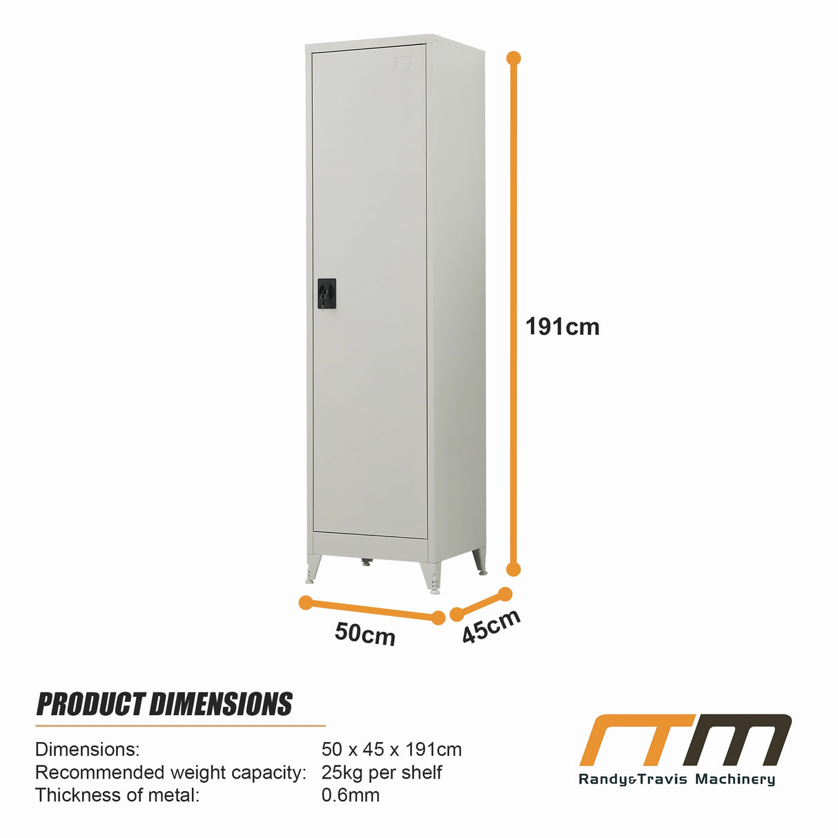 Single-Door Metal Tall Cabinet Shelf Storage for Home Office Gym