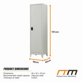 Single-Door Metal Tall Cabinet Shelf Storage for Home Office Gym