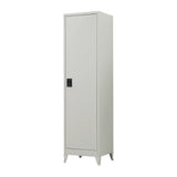 Single-Door Metal Tall Cabinet Shelf Storage for Home Office Gym