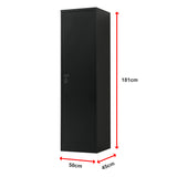 Single-Door Metal Tall Cabinet Shelf Storage for Home Office Gym - Extra Image