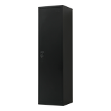 Single-Door Metal Tall Cabinet Shelf Storage for Home Office Gym - Side View