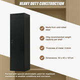 Single-Door Metal Tall Cabinet Shelf Storage for Home Office Gym - 45-Degree Angle