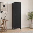 Single-Door Metal Tall Cabinet Shelf Storage for Home Office Gym