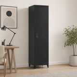 Single-Door Metal Tall Cabinet Shelf Storage for Home Office Gym