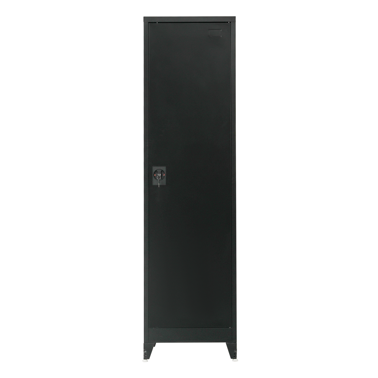 Single-Door Metal Tall Cabinet Shelf Storage for Home Office Gym