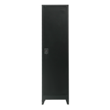 Single-Door Metal Tall Cabinet Shelf Storage for Home Office Gym - Top-Down View