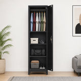 Single-Door Metal Tall Cabinet Shelf Storage for Home Office Gym