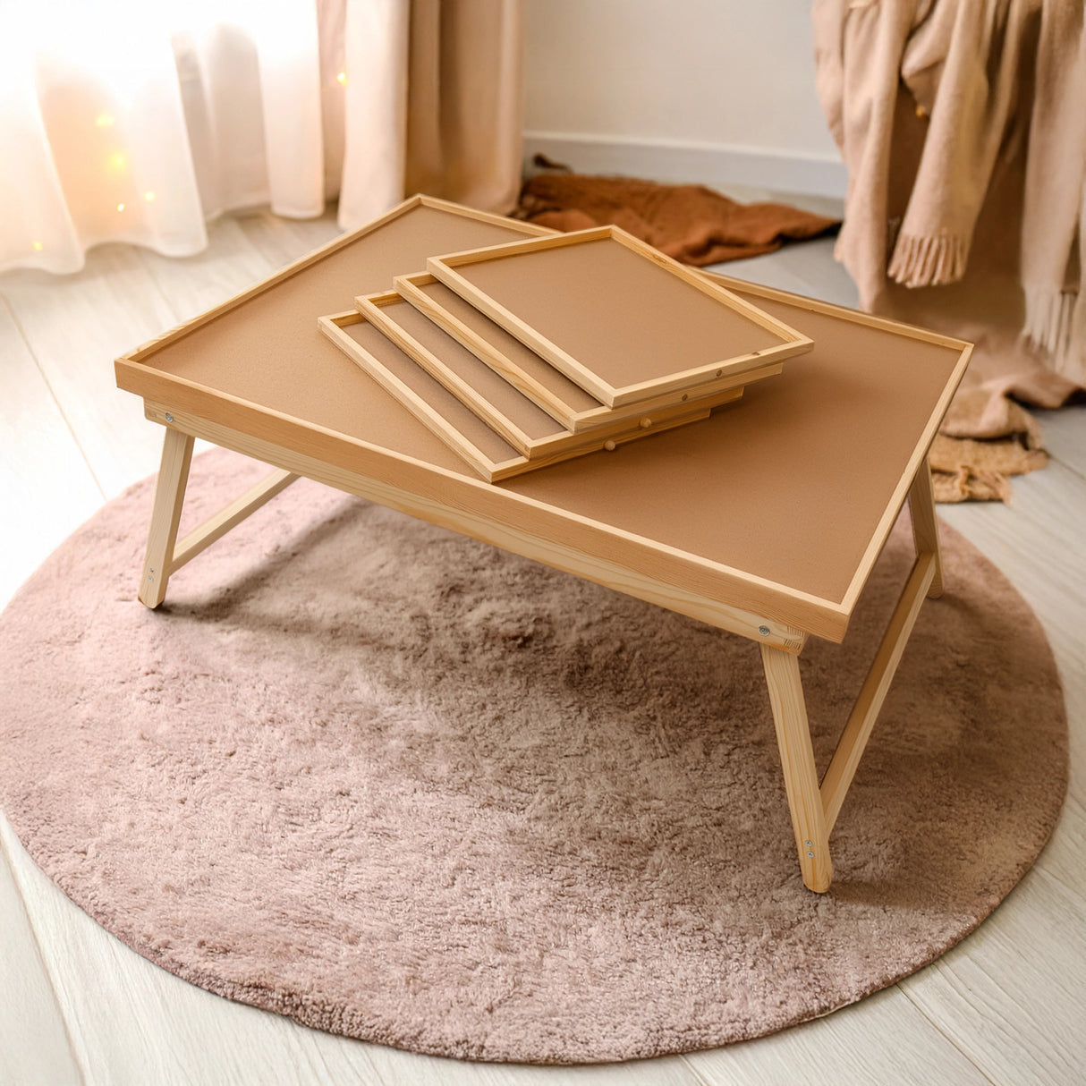 1500 Piece Wooden Jigsaw Puzzle Table &ndash; 67x87cm Puzzle Board with Folding Legs