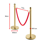 4 x Queue Barriers + 3 Ropes Exhibition Crowd Control Bollards - Extra Image