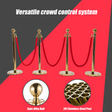 4 x Queue Barriers + 3 Ropes Exhibition Crowd Control Bollards