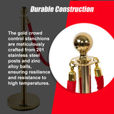 4 x Queue Barriers + 3 Ropes Exhibition Crowd Control Bollards - Extra Image