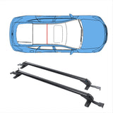 Lockable Aluminium Car Roof Rack Bars Without Rail Anti Theft Luggage Carrier