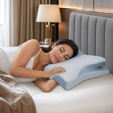 Soft Cervical Pillow for Neck Pain Relief Memory Foam Ergonomic - Side View