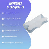 Soft Cervical Pillow for Neck Pain Relief Memory Foam Ergonomic