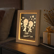 LED Photo Frame + 2 Blanks Laser Engraving Display Night-light Engraver Picture