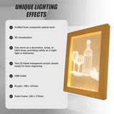 LED Photo Frame + 2 Blanks Laser Engraving Display Night-light Engraver Picture - Top-Down View