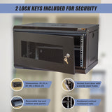 19" 6U Wall Mount Network DVR NVR Data Cabinet Enclosure