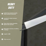 10 x Tile Trim Heavy Duty L Shaped Edge Aluminium 10mm - Side View