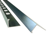 10 x Tile Trim Heavy Duty L Shaped Edge Aluminium 10mm - Top-Down View