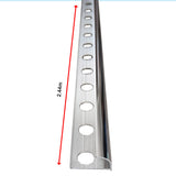 10 x Tile Trim Heavy Duty Round Edge Aluminium 10mm