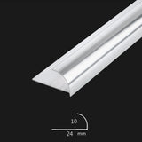 10 x Tile Trim Heavy Duty Round Edge Aluminium 10mm - Extra Image