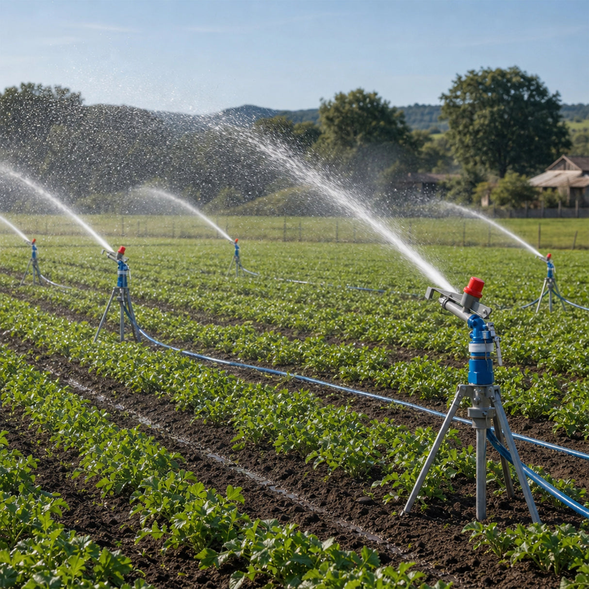 Sprinkler Irrigation Spray Large 360 Degree Adjustable Impact Area Water