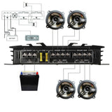 5800W Watt 4 Channel Car Truck Amplifier Stereo Audio Speaker Amp System Device - 45-Degree Angle