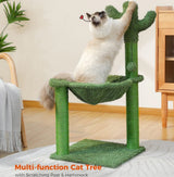 Cactus Cat Tree Tower Scratching Post Scratcher Kitten Condo House Play Bed Toys - Side View