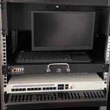 1U Locking Rack Mount Drawer Secure Steel Storage for 19