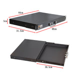 1U Locking Rack Mount Drawer Secure Steel Storage for 19