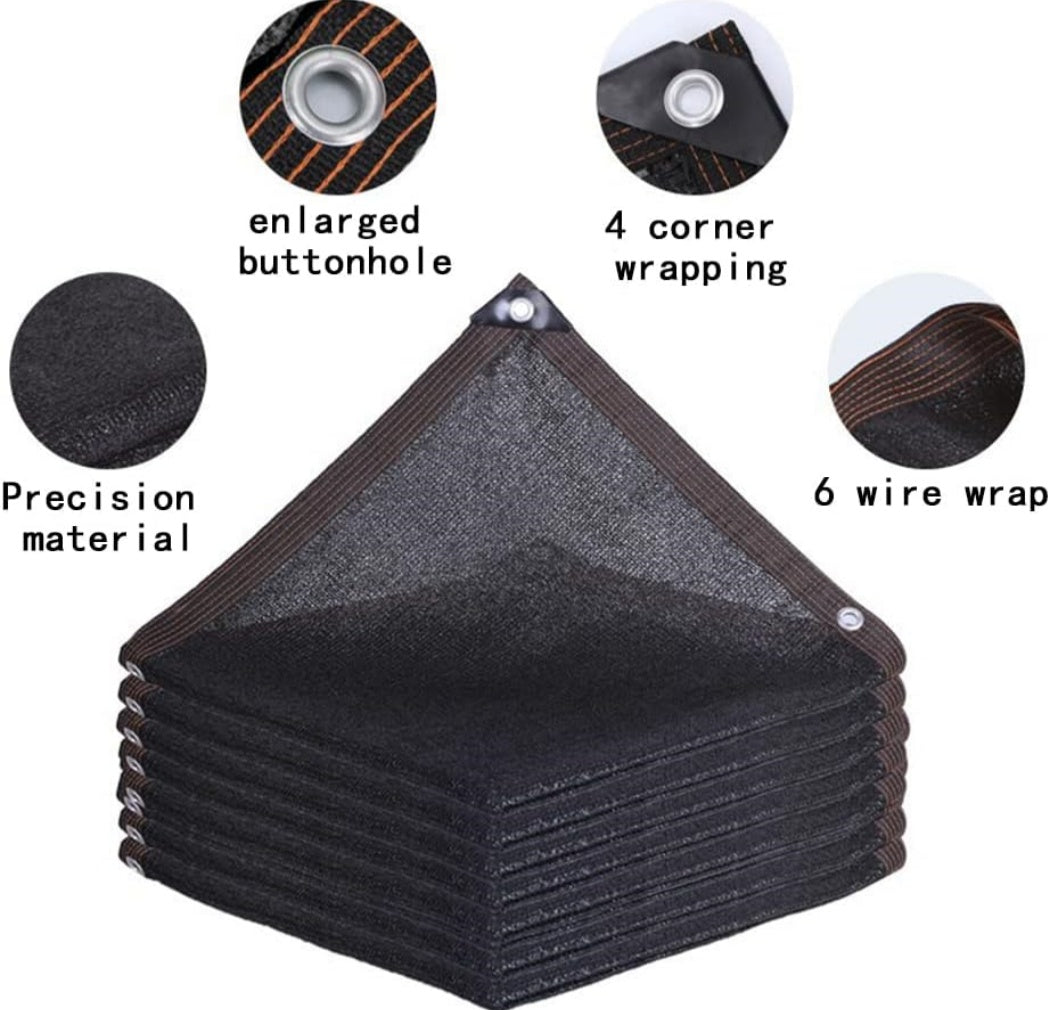 15m x 2m Fence Windscreen Privacy Screen Shade Cover Black Fabric Mesh Garden
