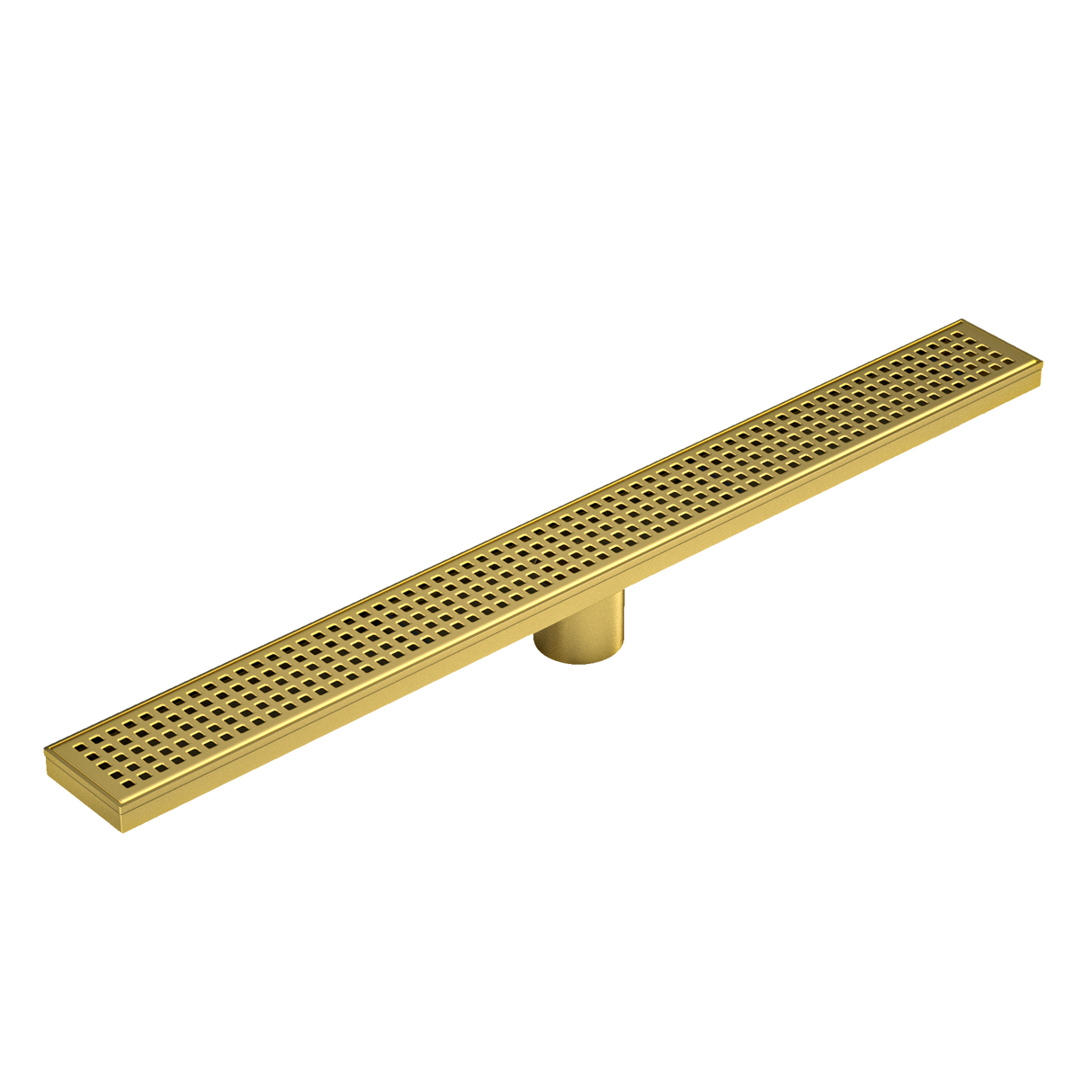 800mm Bathroom Shower Brushed Brass Grate Drain w/ Centre outlet Floor Waste
