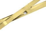 900mm Tile Insert Bathroom Shower Brushed Brass Grate Drain w/ Centre outlet Floor Waste - Side View