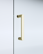 Adjustable 1100x900mm Double Sliding Door Glass Shower Screen in Gold