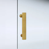 Adjustable 900x900mm Double Sliding Door Glass Shower Screen in Gold - Top-Down View