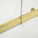 Adjustable 900x1200mm Double Sliding Door Glass Shower Screen in Gold
