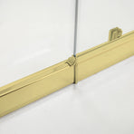Adjustable 1000x900mm Double Sliding Door Glass Shower Screen in Gold
