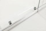 Adjustable 1300x800mm Single Door Corner Sliding Glass Shower Screen in Chrome - Low Angle