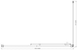 Adjustable 1300x800mm Single Door Corner Sliding Glass Shower Screen in Chrome - Extra Image