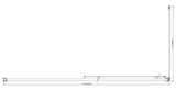 150mm Adjustable (1850x800mm) Single Door Corner Sliding Glass Shower Screen in Chrome - Extra Image