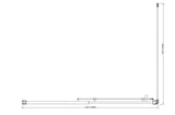 Adjustable 1300x920mm Single Door Corner Sliding Glass Shower Screen in Chrome - Extra Image