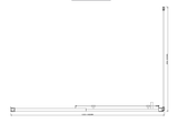 Adjustable 1400x920mm Single Door Corner Sliding Glass Shower Screen in Chrome