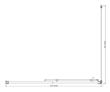 Adjustable 1300x1010mm Single Door Corner Sliding Glass Shower Screen in Chrome