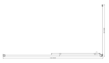 150mm Adjustable (1850x920mm) Single Door Corner Sliding Glass Shower Screen in Black