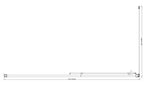 150mm Adjustable (1850x920mm) Single Door Corner Sliding Glass Shower Screen in Black