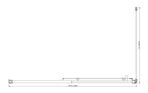 Adjustable 1400x800mm Single Door Corner Sliding Glass Shower Screen in Black