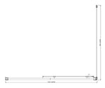 Adjustable 1300x1010mm Single Door Corner Sliding Glass Shower Screen in Black