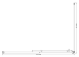 Adjustable 1500x1010mm Single Door Corner Sliding Glass Shower Screen in Black